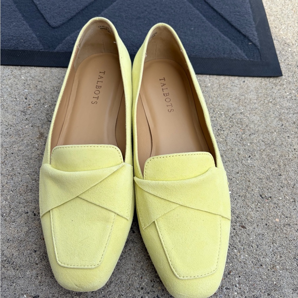 Talbots Lemon-Lime Suede Women's Loafers
